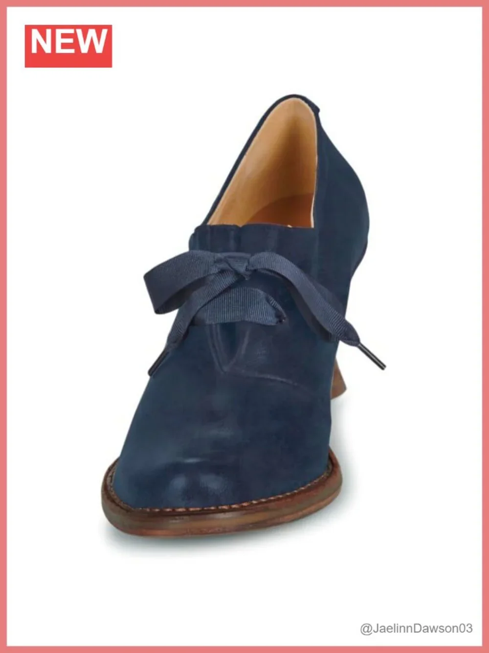 Vintage Kitten Heel Oxford Loafer Pumps Round Toe Lace Up Suede 2